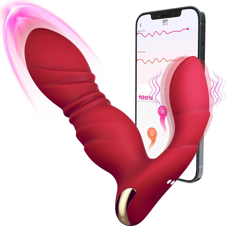 Wearable Thrusting Dildo with App＆Remote Control Vibrators