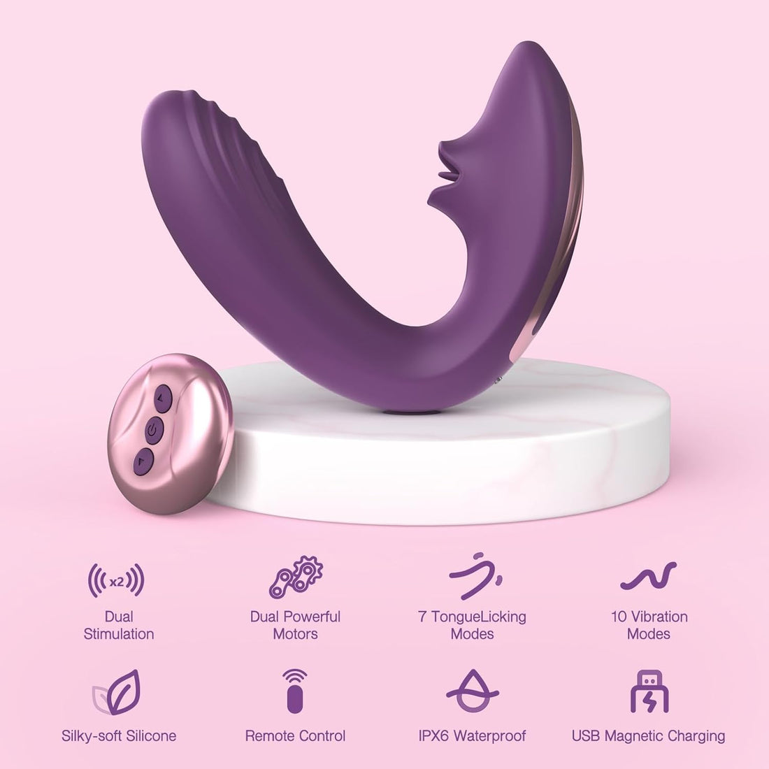 Clitoral Licking G Spot Vibrator tongue Adult Toys