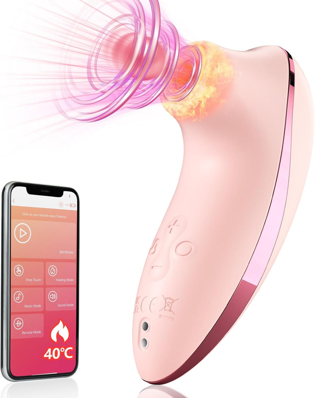 Sucking Vibrator Adult Sex Toys - Heating Pulse Pure Sucker