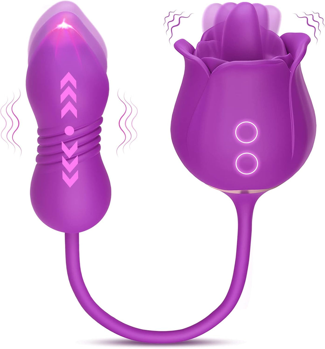 Sex Toys Rose Vibrator Dildo - MOOLIGIRL 4IN1 Adult Sex Toys