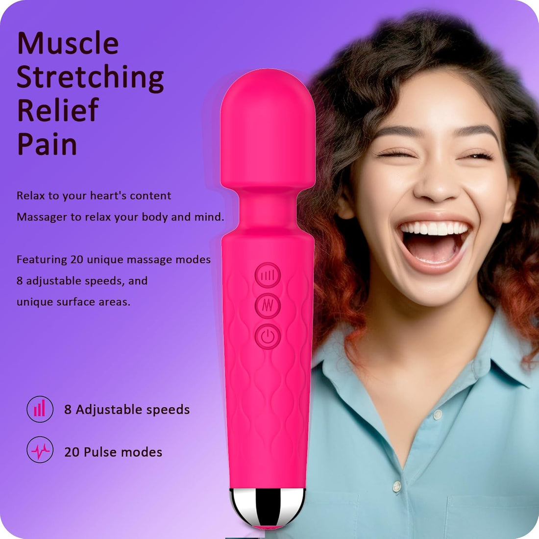 Vibrator Wand,Adult Sex Toy Wand, G Spot Dildo, Clit Vibrator