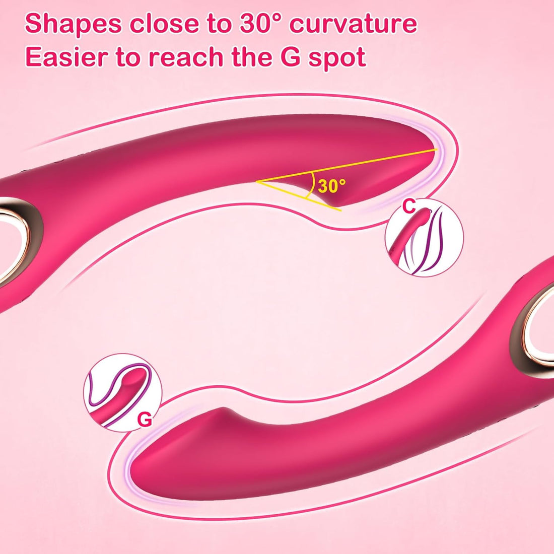 Ergonomics Curved Clitoral Anal Vibrators Stimulator Dildo