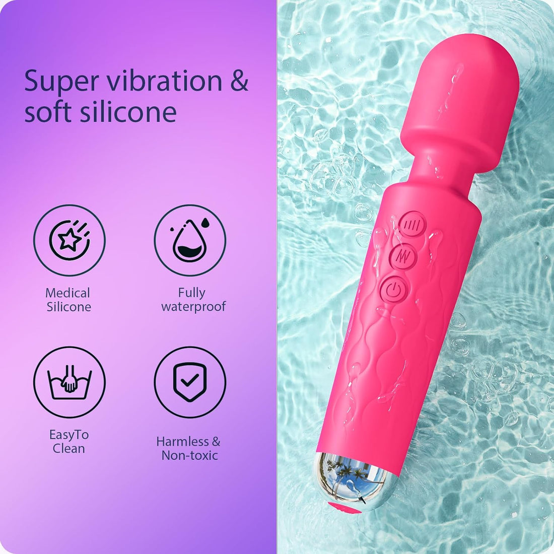 Vibrator Wand,Adult Sex Toy Wand, G Spot Dildo, Clit Vibrator