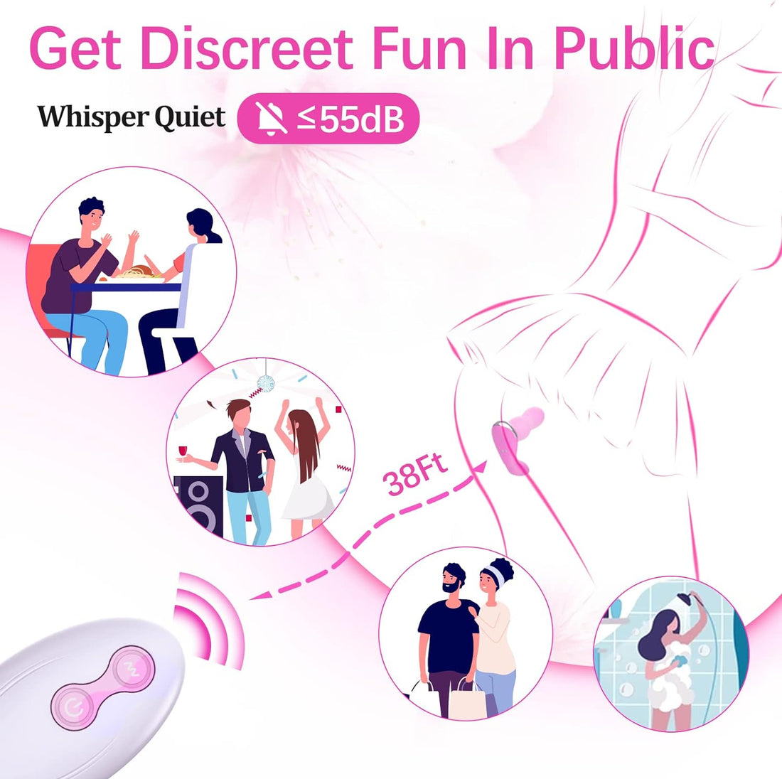 Wearable Thrusting Dildo with App＆Remote Control Vibrators