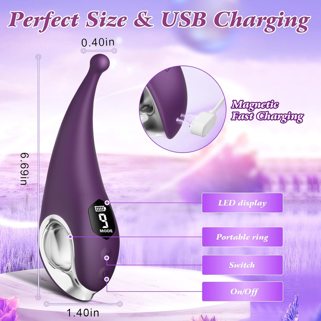 High Frequency Clitoral G Spot Vibrator with 10 Powerful