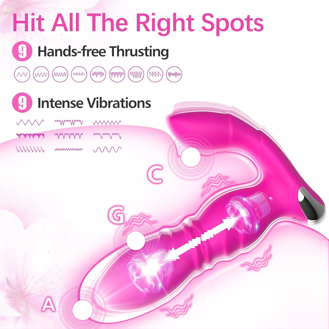 Wearable Thrusting Dildo with App＆Remote Control Vibrators