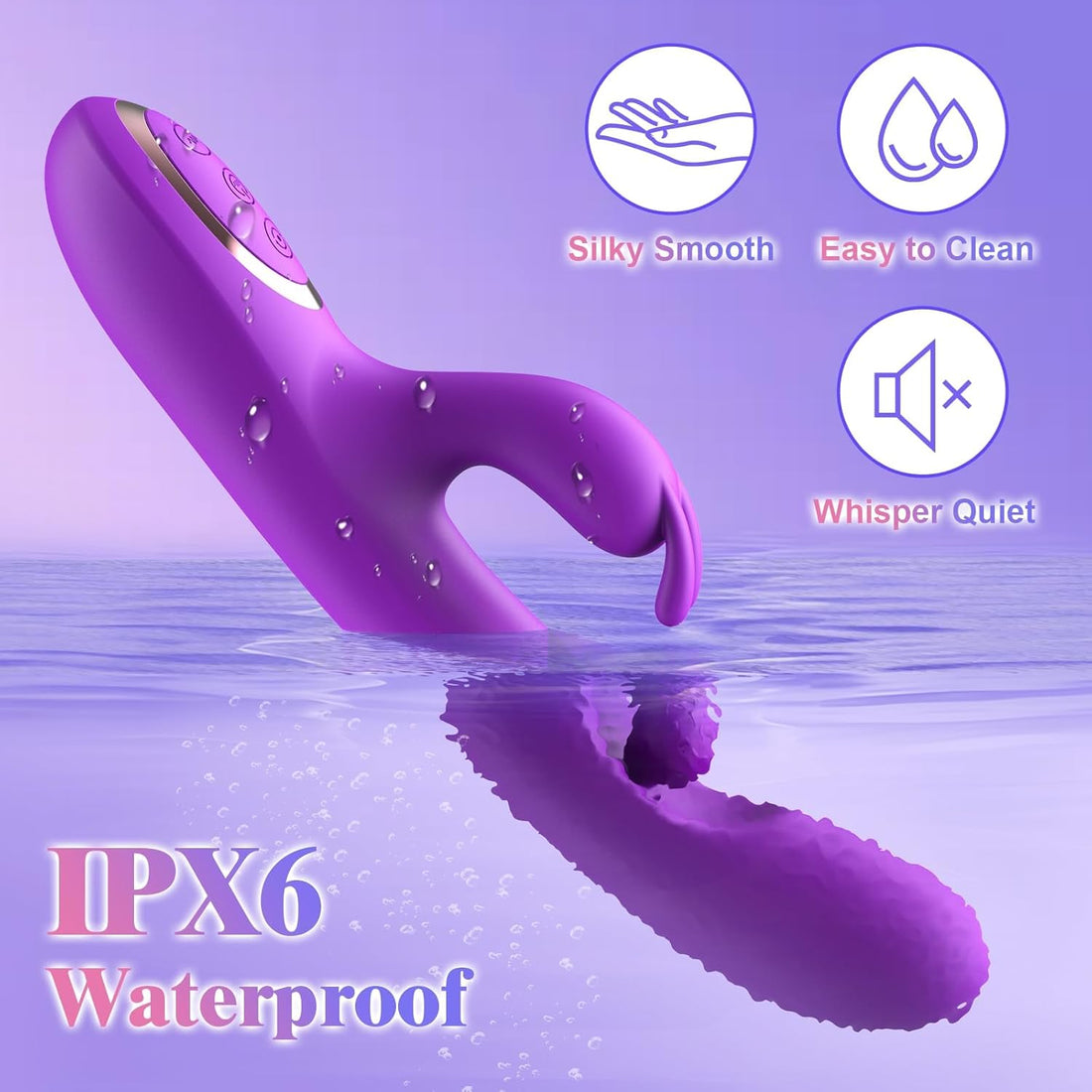 G Spot Vibrator Sex Toys-3 in 1 Adult Sex Toys 360° Rotation Vibrators