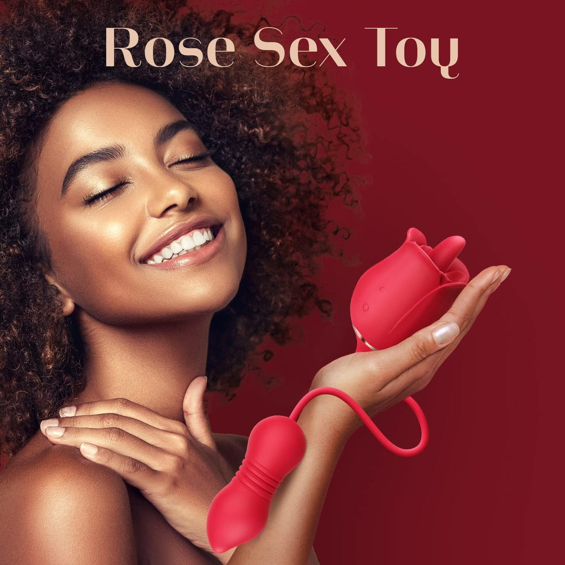 Sex Toys Rose Vibrator Dildo - MOOLIGIRL 4IN1 Adult Sex Toys