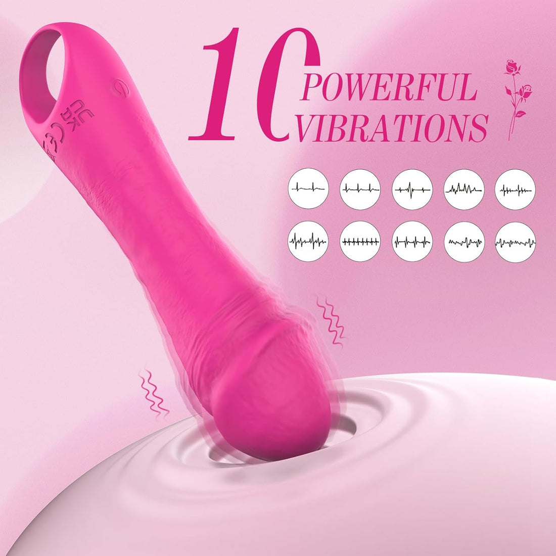 Realistic Mini Silicone Vibrators Bullet Dildos with 10 Powerful