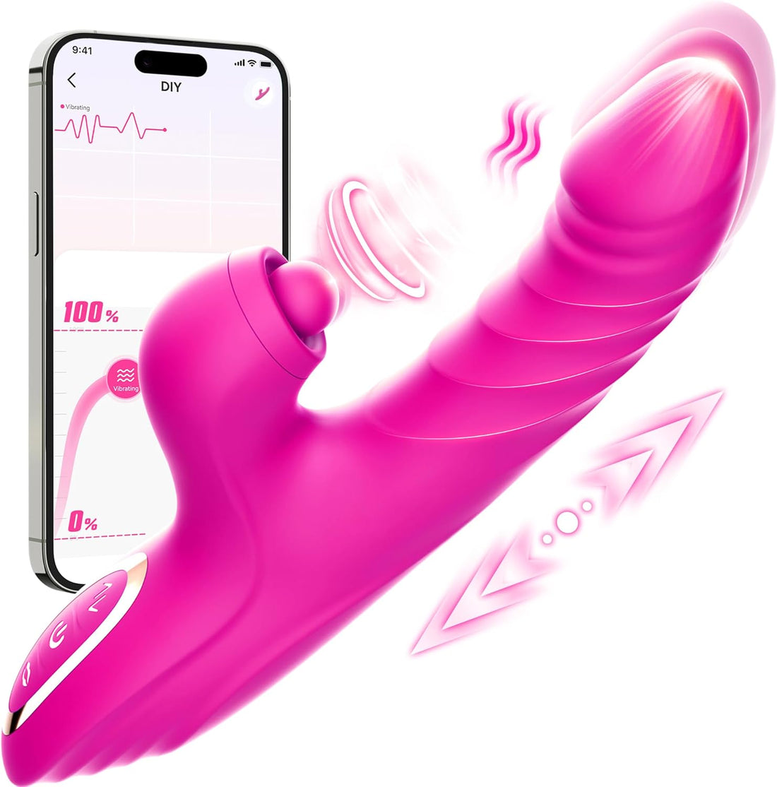 Vibrator Thrusting Dildo for Women Toendi G Spot Vibrator