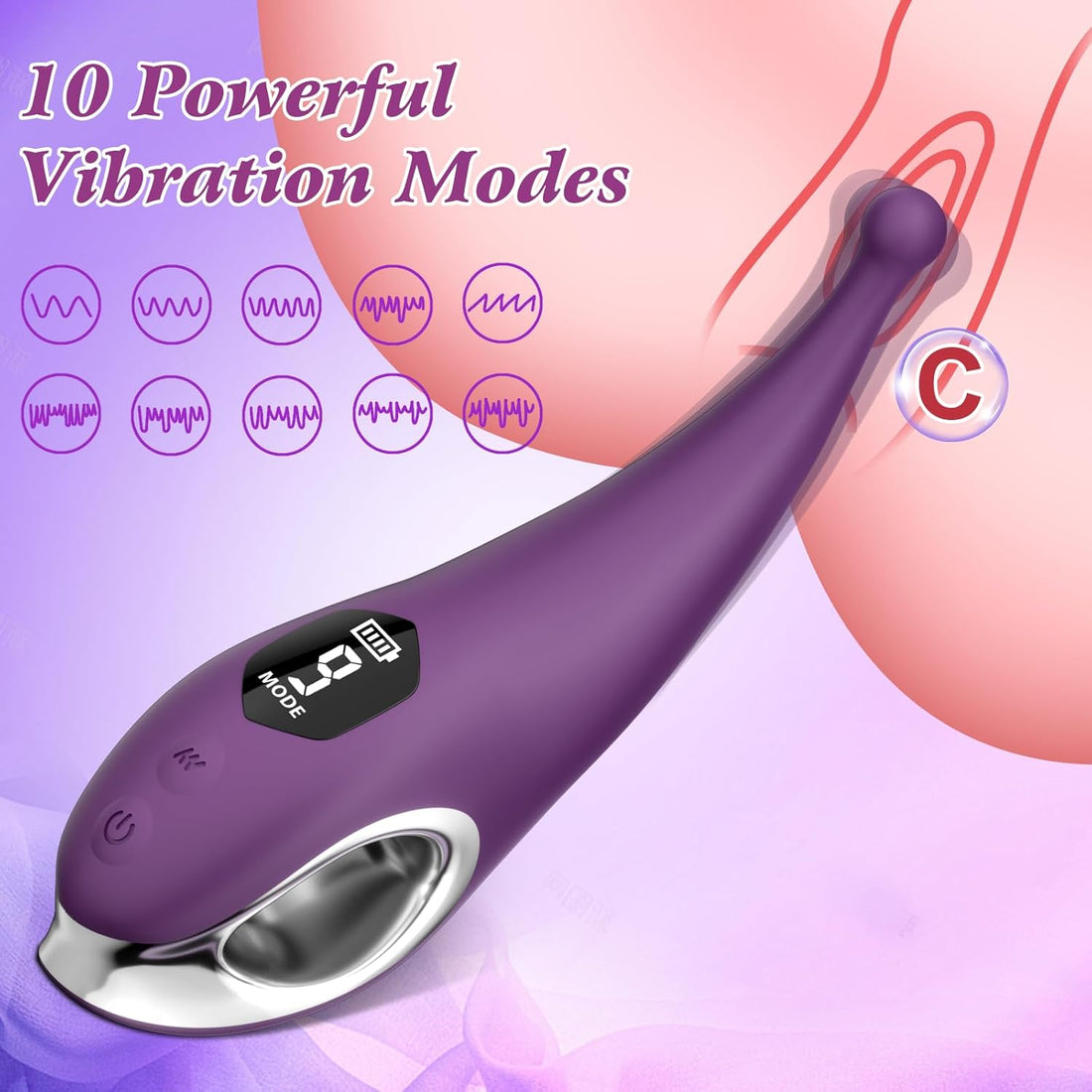 High Frequency Clitoral G Spot Vibrator with 10 Powerful