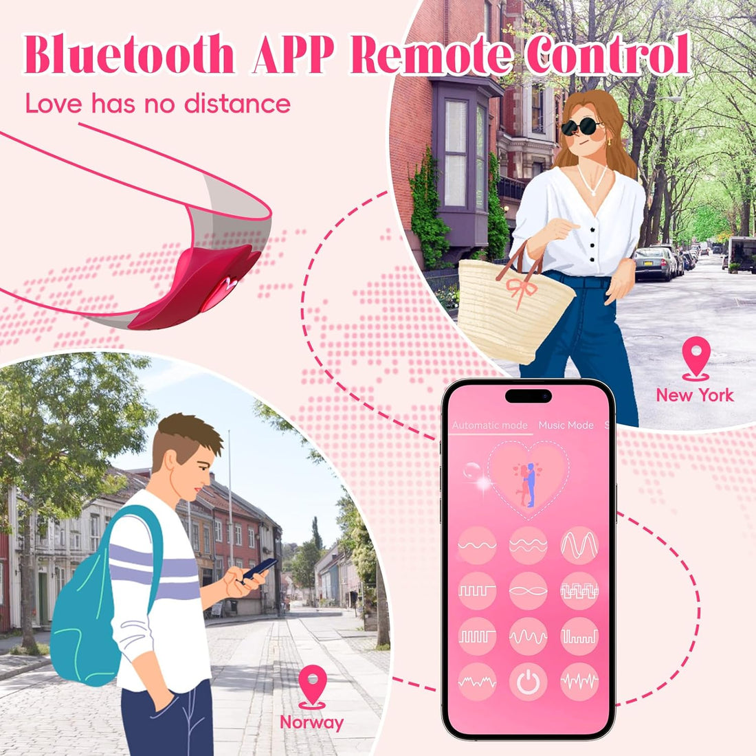 App Cellphone Wearable Vibrator with Remote